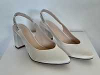Czółenka szpilki buty damskie ślubne białe 36 37 Cat Walk ccc