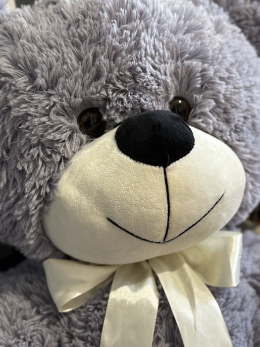 Мяка іграшка Ведмедик, сірий, большой плюшевый мишка