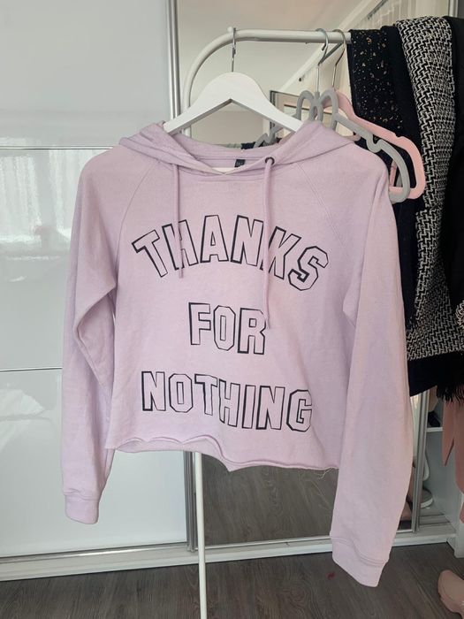 Liliowa fioletowa bluza z kapturem