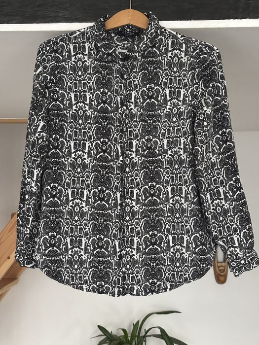 Koszula boho etno casual modny zwierzęcy wzór print skóra węża wąż