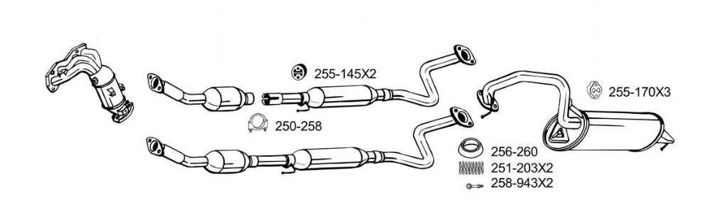 Резонатор (средняя часть) Тойота Авенсис 1.8i 2003 - 2008 гг..