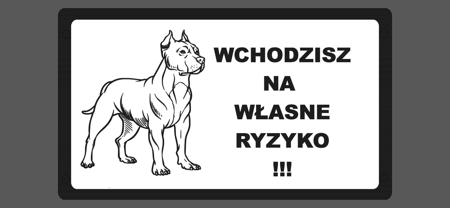 Uwaga zły pies dyzy wybór tabliczek