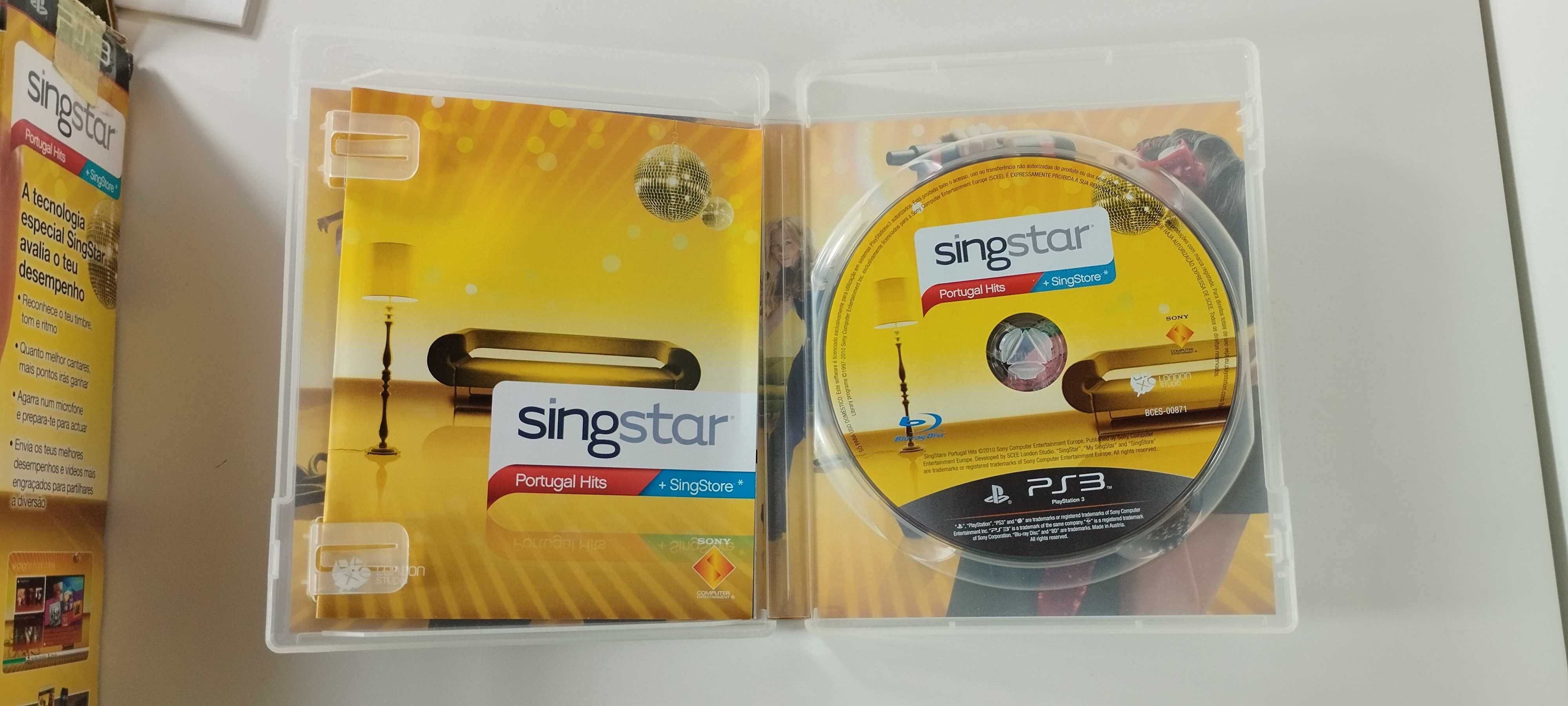 Singstar Portugal Hits Microfones Wireless com jogo e caixa
