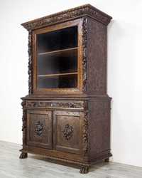 Antyk Drewniany Kredens Orzechowy Black Forest Furniture XIX wiek BDB