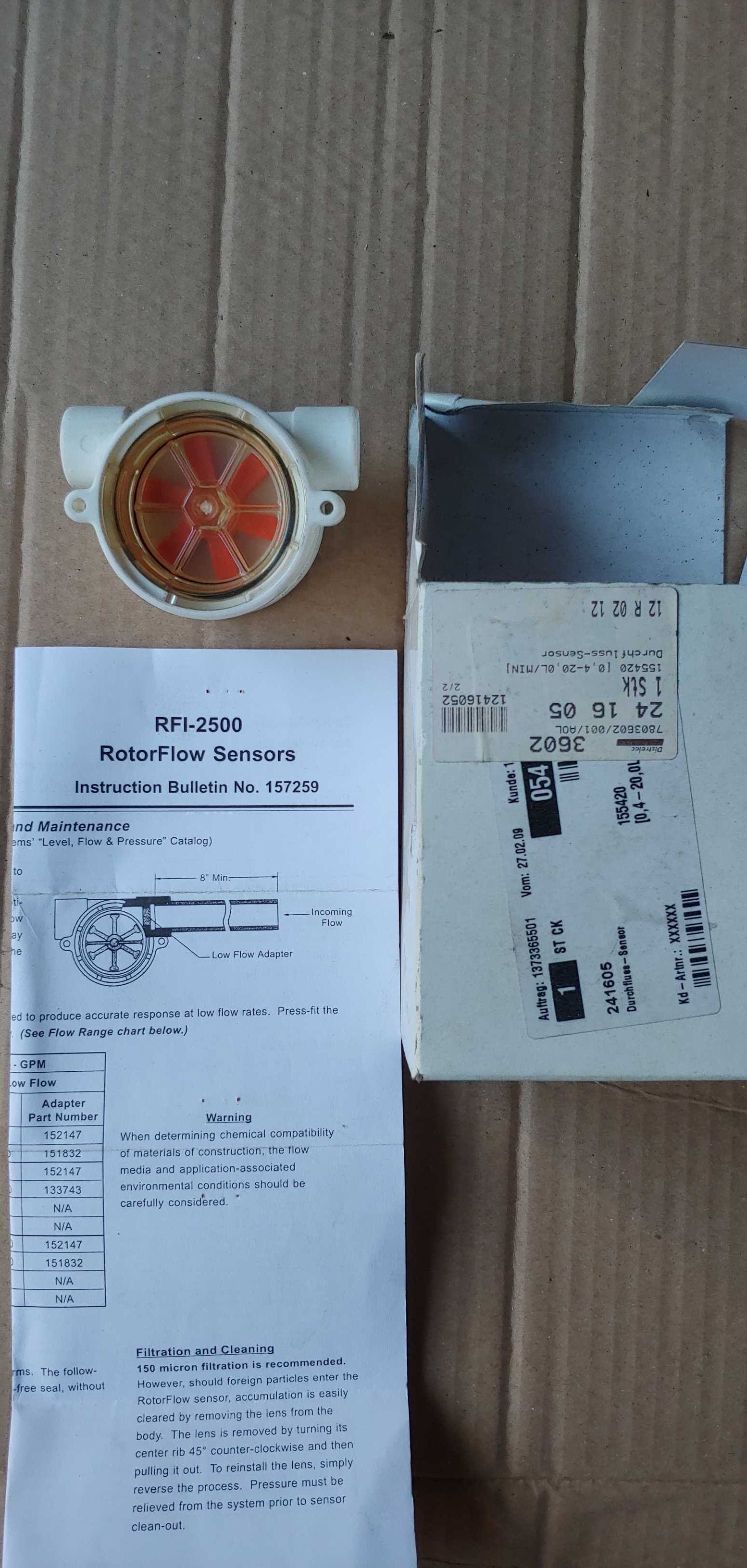 Czujnik przepływu RFI-2500 - nowy