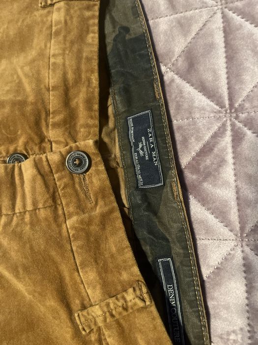 Spodnie męskie brązowe Zara roz 42