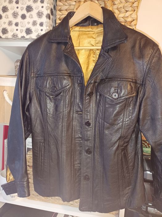 Skórzana kurtka damska m