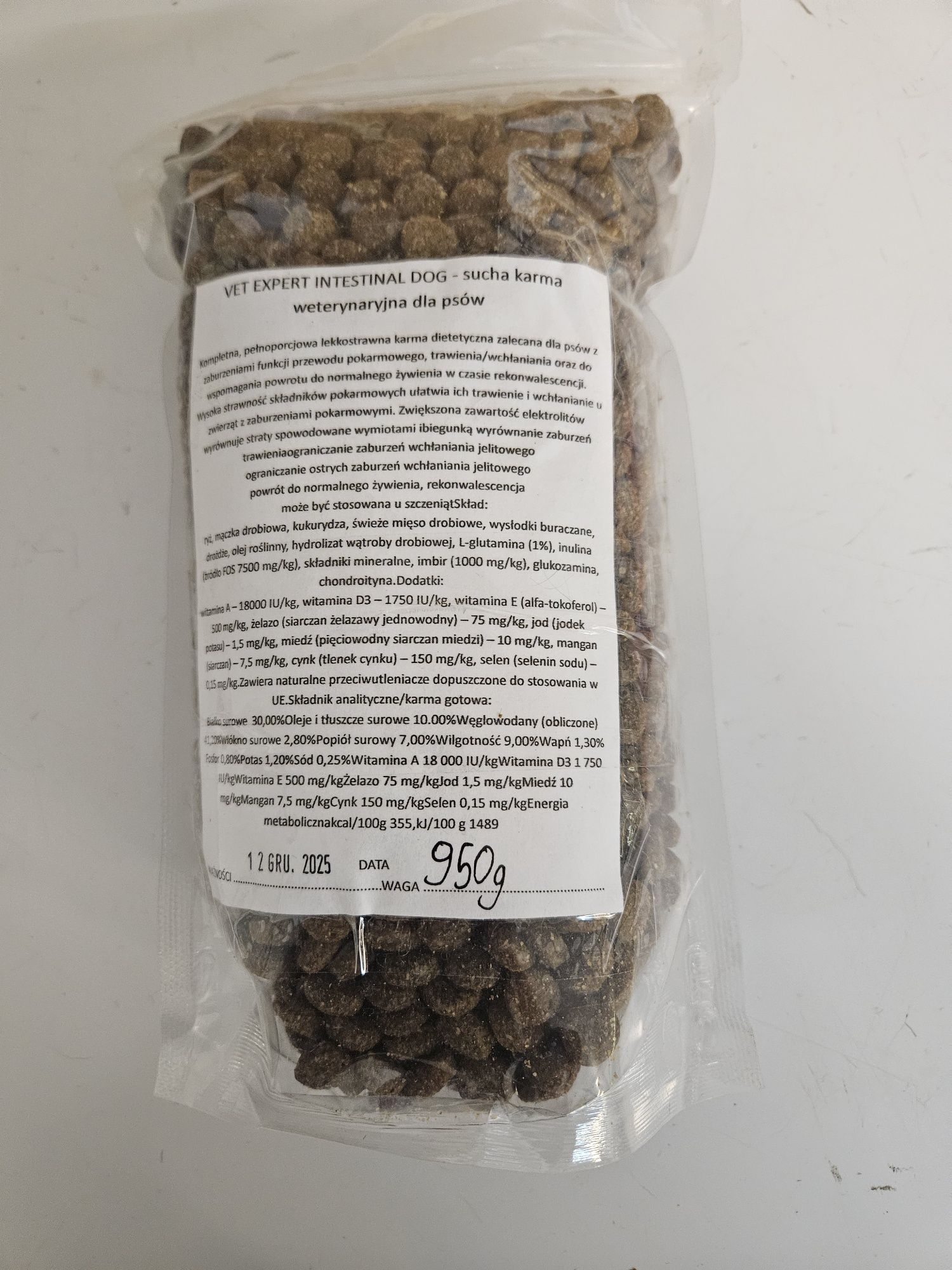 VET EXPERT INTESTINAL DOG - sucha karma weterynaryjna dla psów 950g