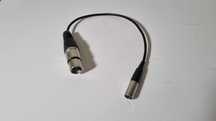 Adaptador de Cabo Mini XLR (Macho 3 Pinos) para XLR (Fêmea 3 Pinos)