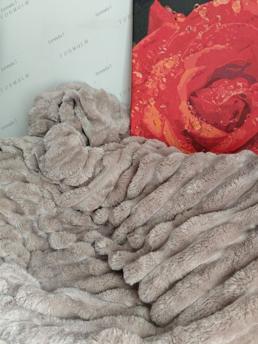 М'якусенький Шарпей 5 см плед ковдра полотна велюрова в полоску на под