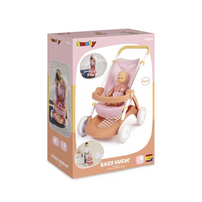 Коляска для ляльки Smoby Baby Nurse Прогулянка Теракотова пудра