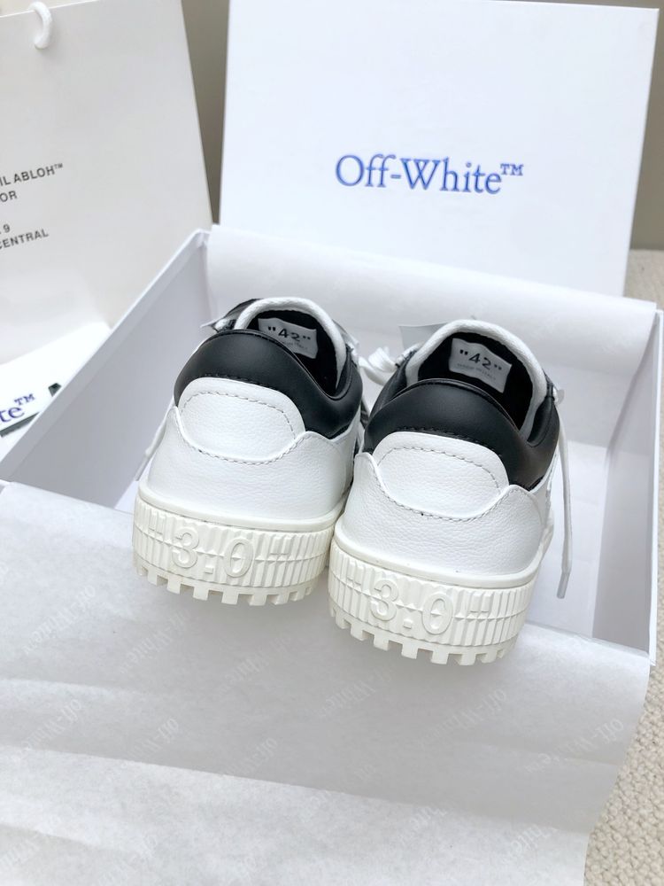 OFF-white кеды мужские белые унисекс кожаные оригинал скороходы