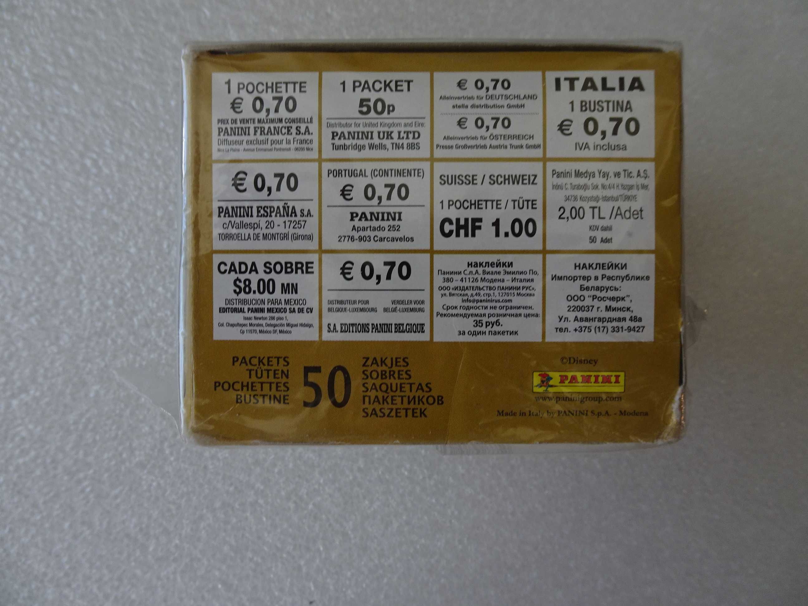Caixa de cromos selada Panini - A Bela e o Monstro