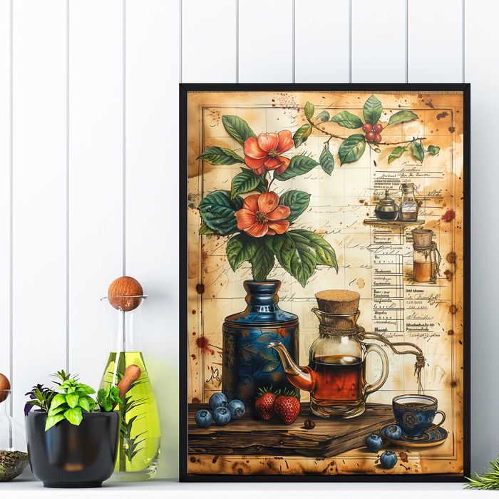 plakat kawa, obraz do kuchni kawa, kawa plakat obraz w ramę na ścianę