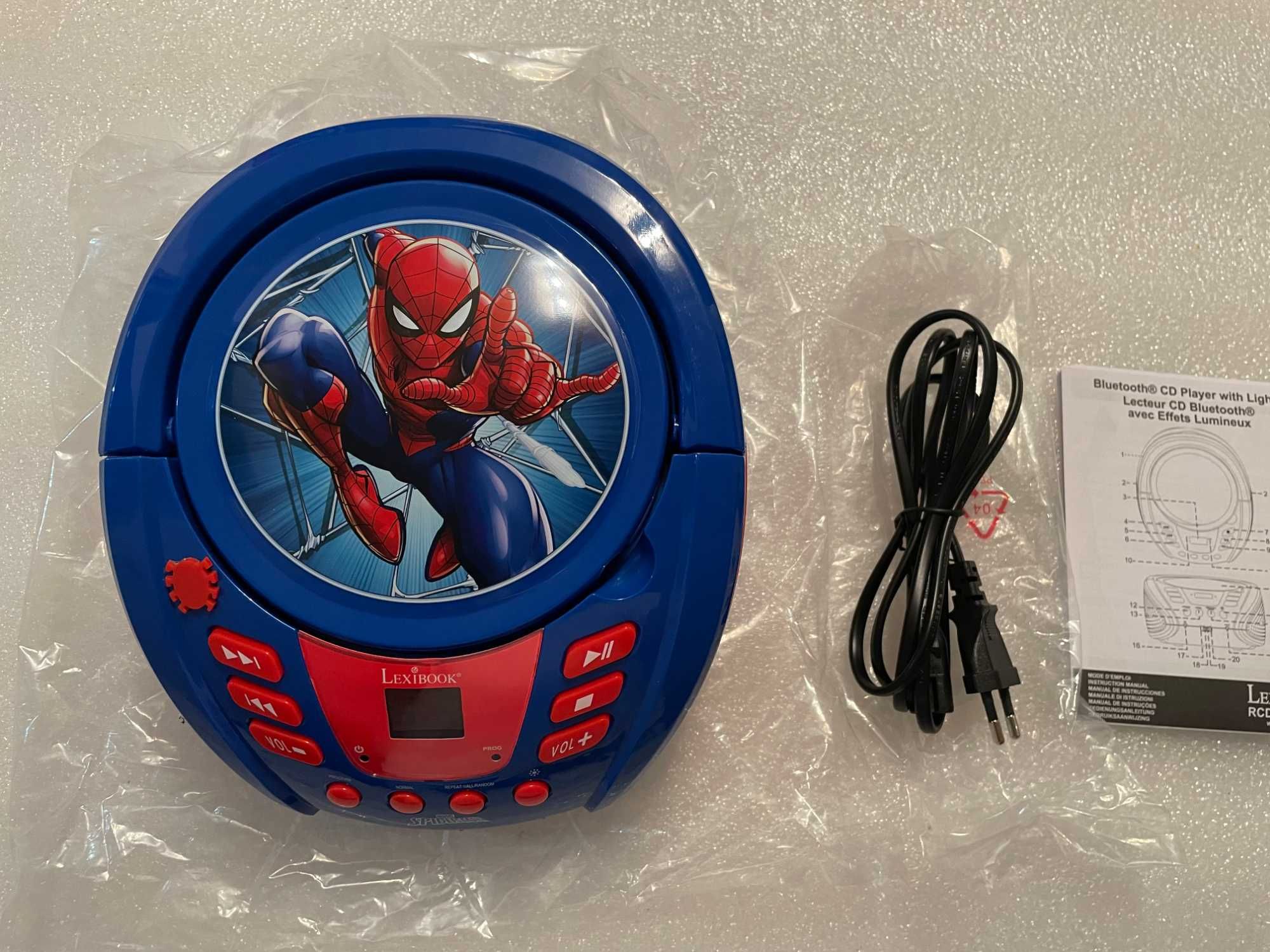 Lexibook Spider-Man Odtwarzacz CD z Bluetooth Boombox RCD109SP