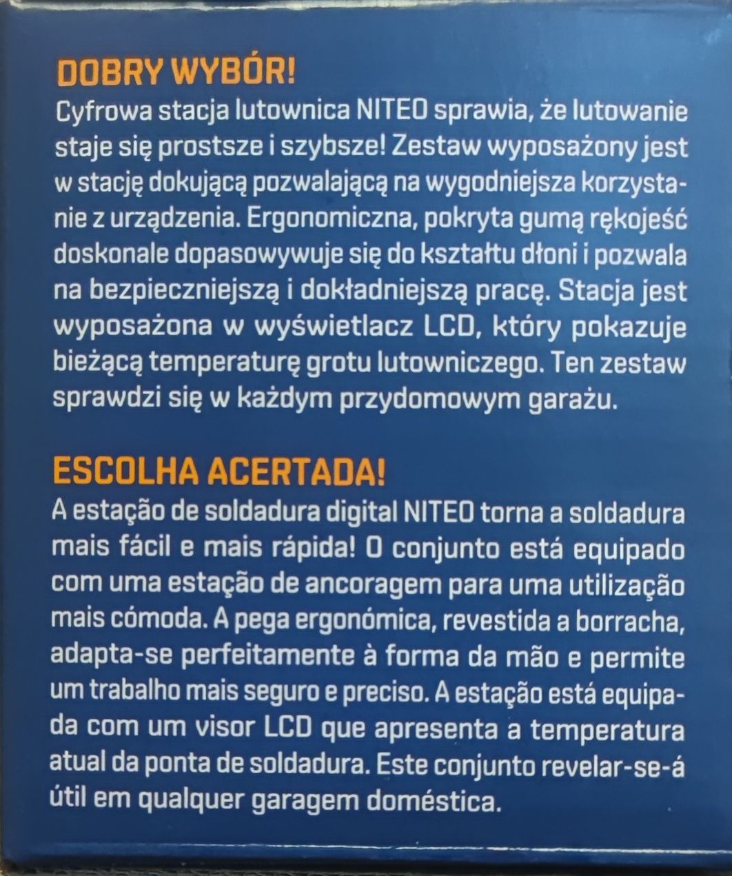 Cyfrowa stacja lutownicza Niteo 60W, nowa, gwarancja.