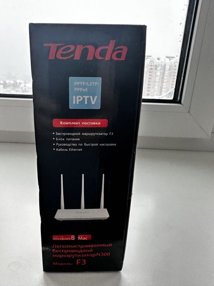 Маршрутизатор Tenda F3 , WiFl, роутер