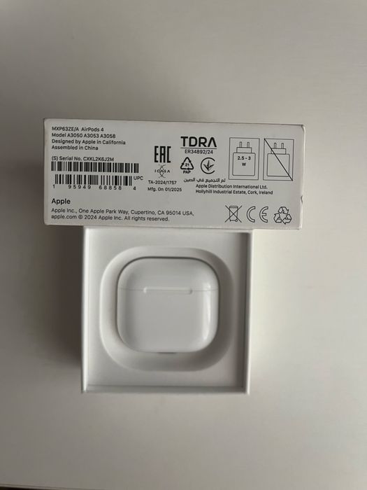 Кейс Airpods 4 ОРИГІНАЛ коробка+чек