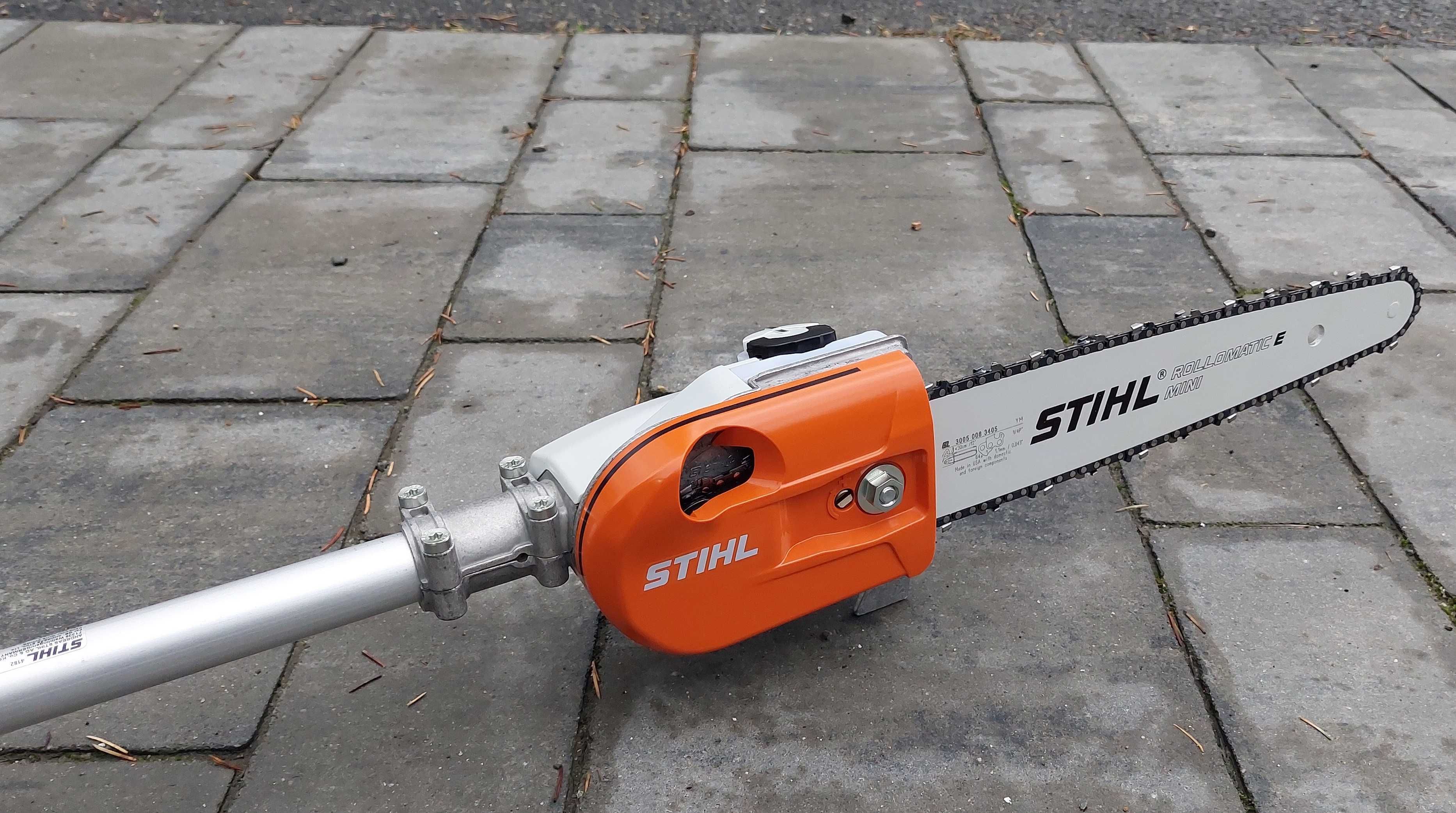 Mocna podkrzesywarka Stihl 1,9KM piła na wysięgniku multitool wynajem