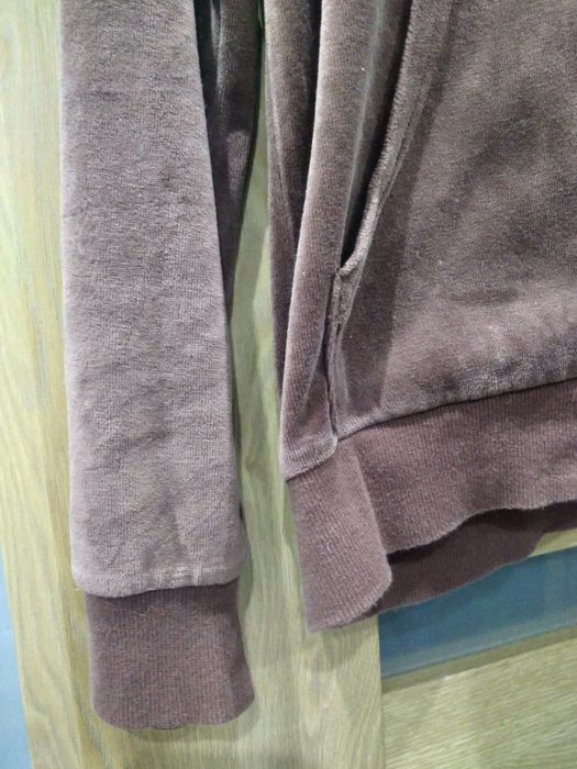 Świetna brązowa bluza welurowa rozm M/L biust od 100 do 110cm