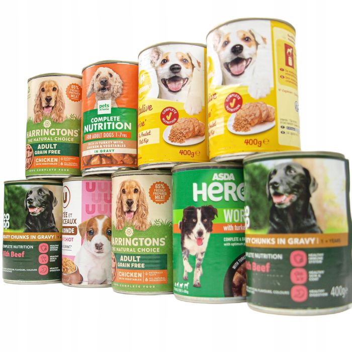 Pakiet 20 X 400G Puszka Dla Psa Mokra Karma Mega Mix Zestaw 8 Kg