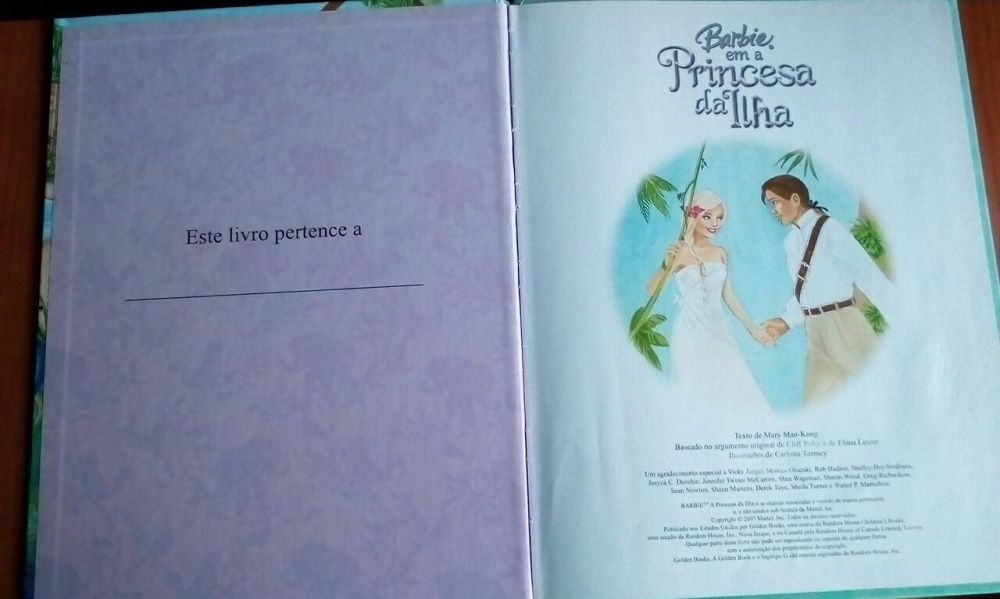ENCANTADORES l Livros Barbie A Princesa da Ilha e Histórias  Princesas