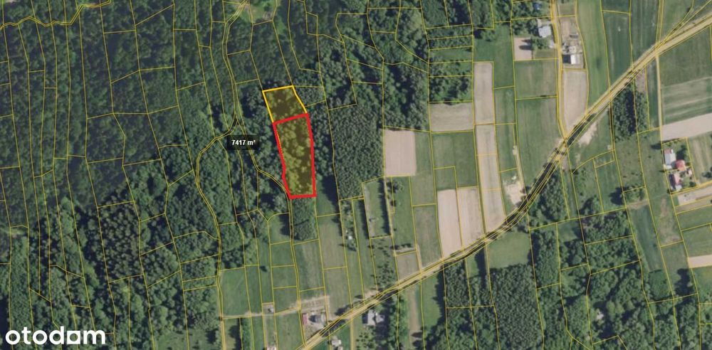 Działka budowlana 5177 m2 granicząca z mniejszą działką Lubenia