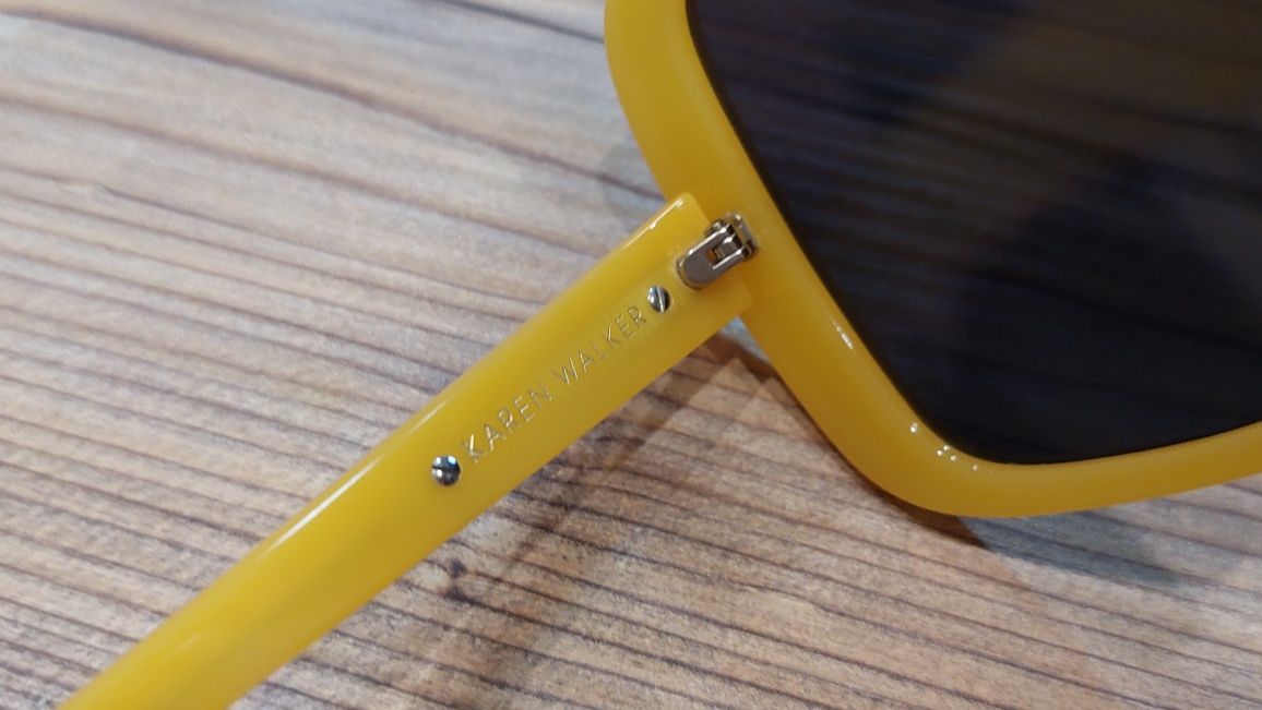 Крупные квадратные желтые очки Marques от Karen Walker! Оригинал!