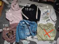 Bluza, katana jeansowa lub zestaw 110, 116 dla dziewczynki