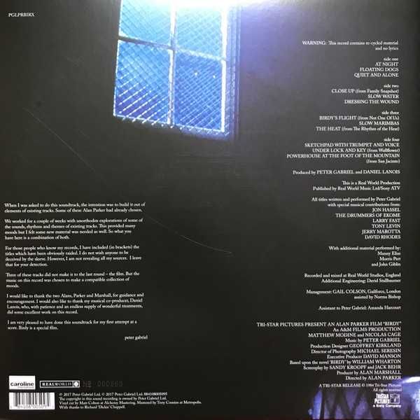 PETER GABRIEL - BIRDY- 2 LP- płyta nowa , zafoliowana