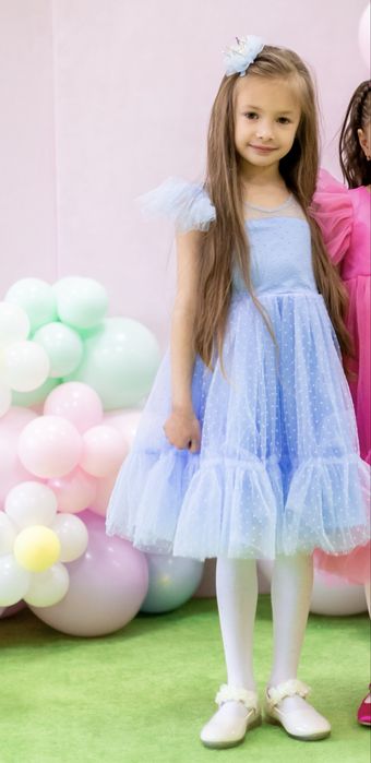 Сукня дитяча на 3 4 7 8 9 років блакитна плаття 98 104 голубе дитяче