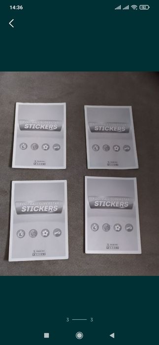 4 cromos Coleção Panini 2016