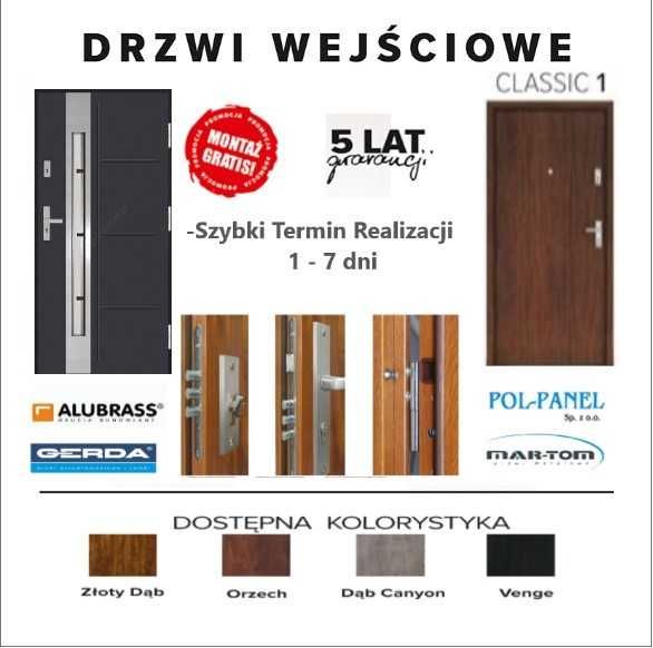 Drzwi zewnętrzne wejściowe do mieszkań antywłamaniowe ciche z montażem