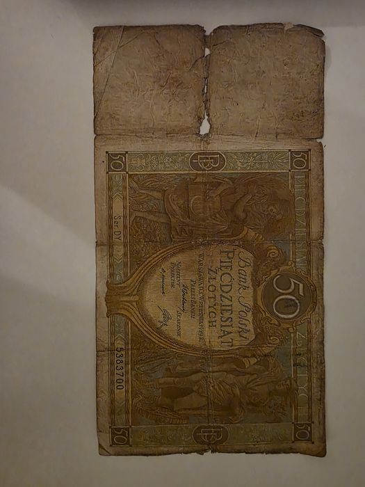 Kolekcjonerski banknot Polski z 1929r.