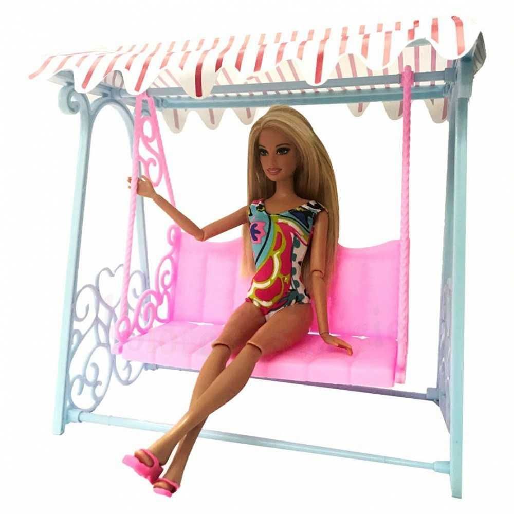 Huśtawka dla lalek Barbie - Mebelki dla dziewcząt