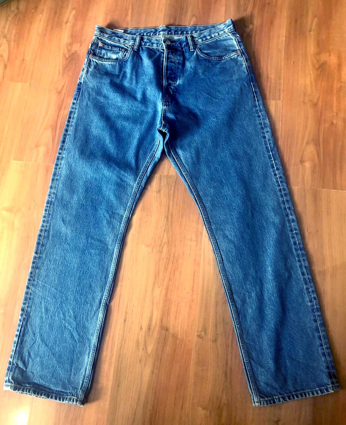 Spodnie dżinsowe Weekday W34/L34 niebieskie 30zł