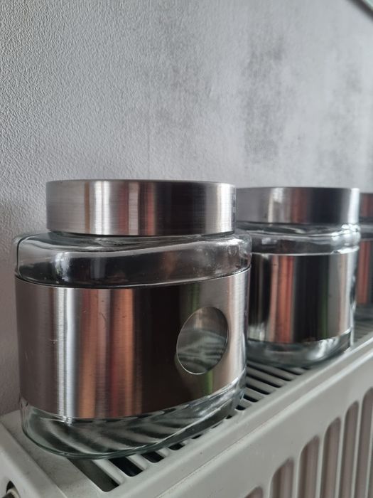 Pojemniki srebrne na przyprawy, 6szt