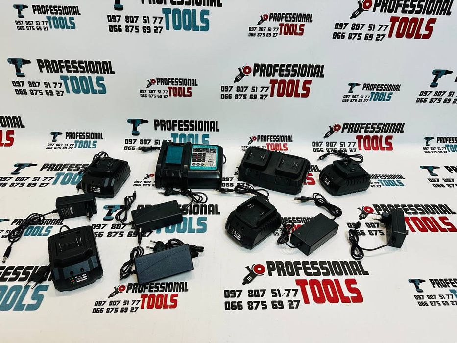 Аккумуляторы и зарядные устройства АКБ Makita  12V-36V 1-9A