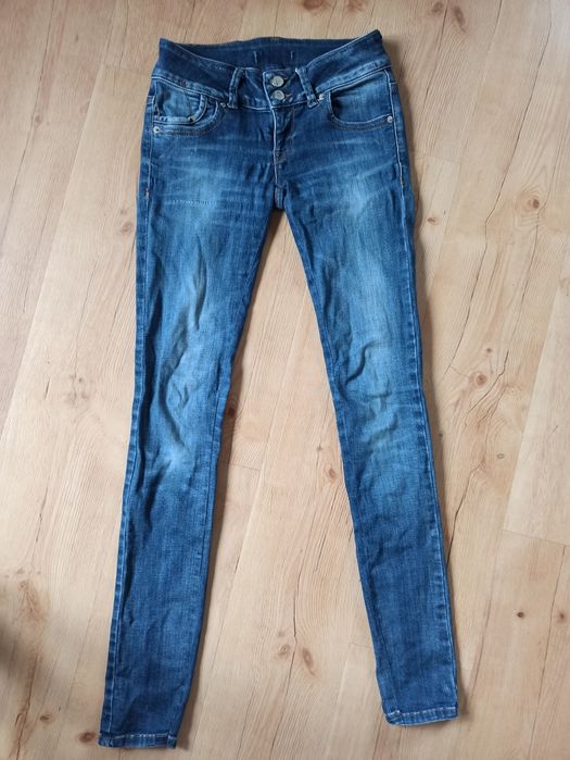 Spodnie jeansowe biodrówki rurki XS/S