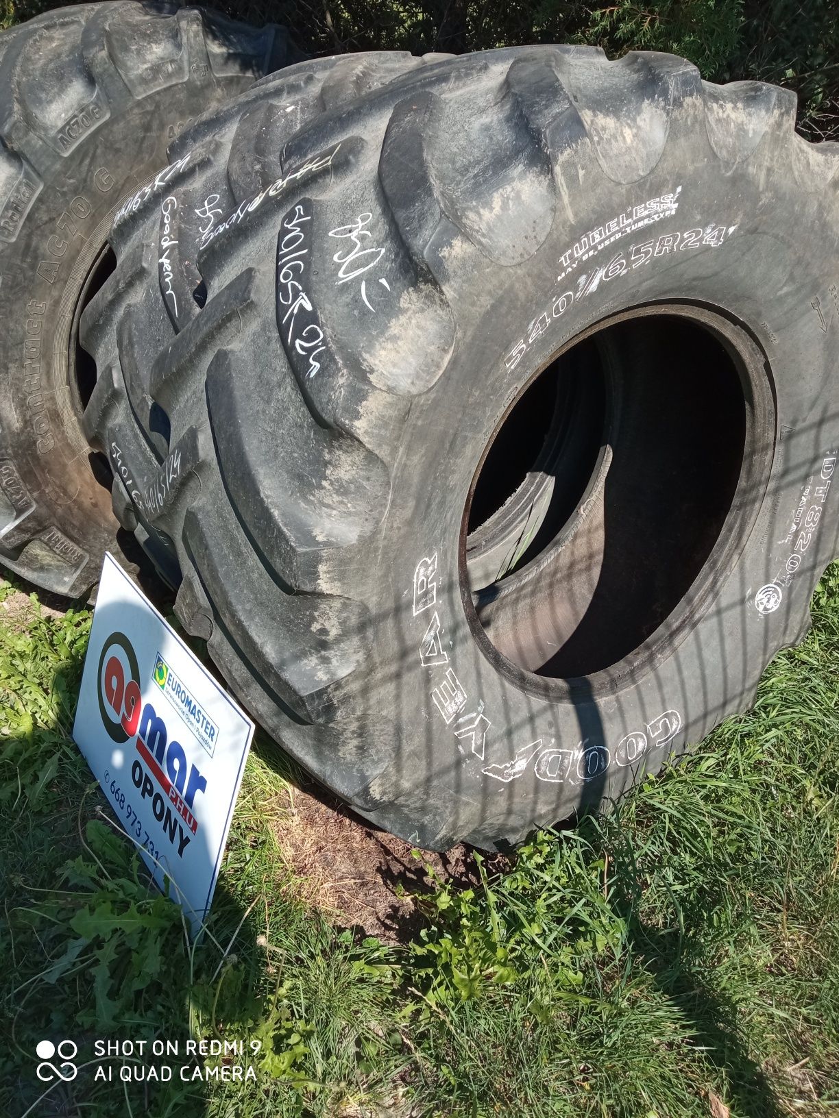 540/65R24 Goodyear opony używane rolnicze para