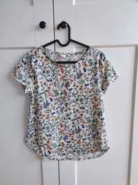 Koszulka t-shirt damski H&M kwiaty floral wiosna