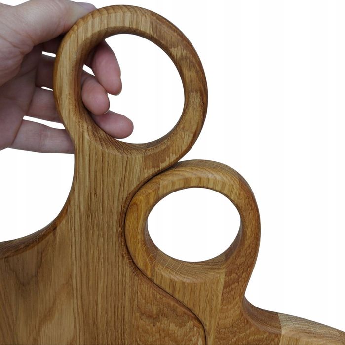 Zestaw Desek Do Krojenia Deski Dębowe w Stojaku