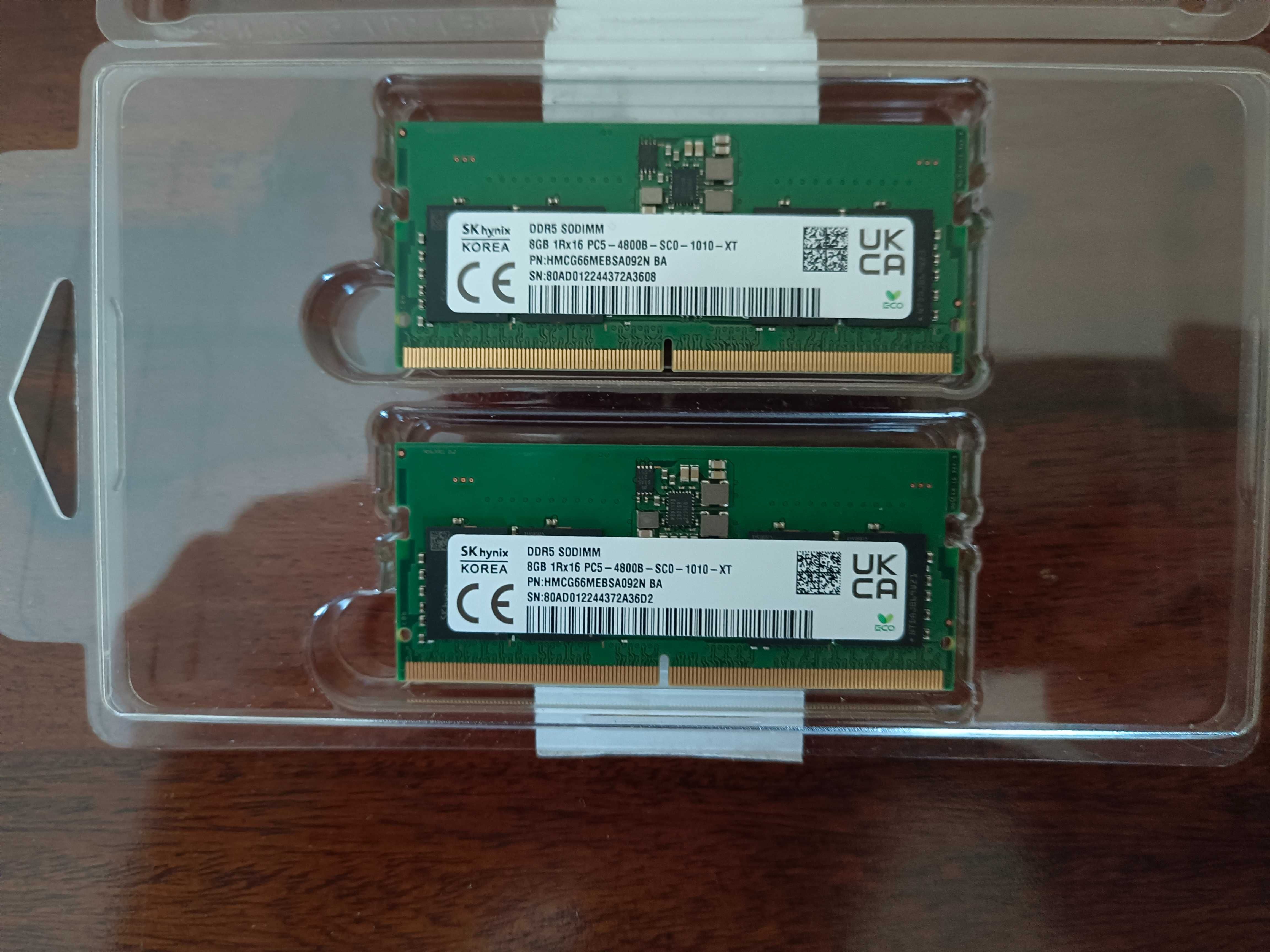 Pamięć RAM DDR5 SODIMM, 16 GB (2 x 8 GB), Hynix, Łódź !!!