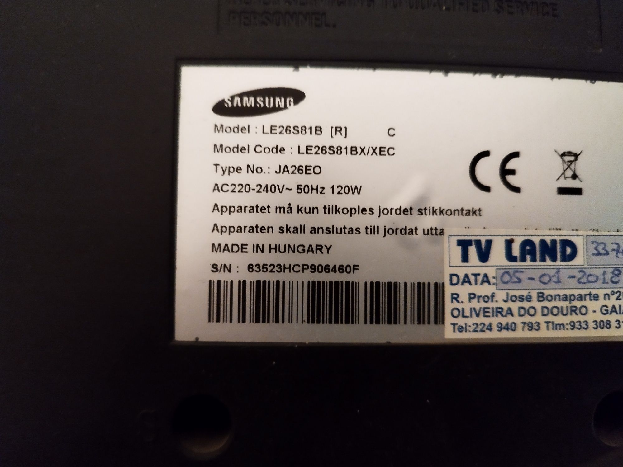 Tv Samsung Le26S81b