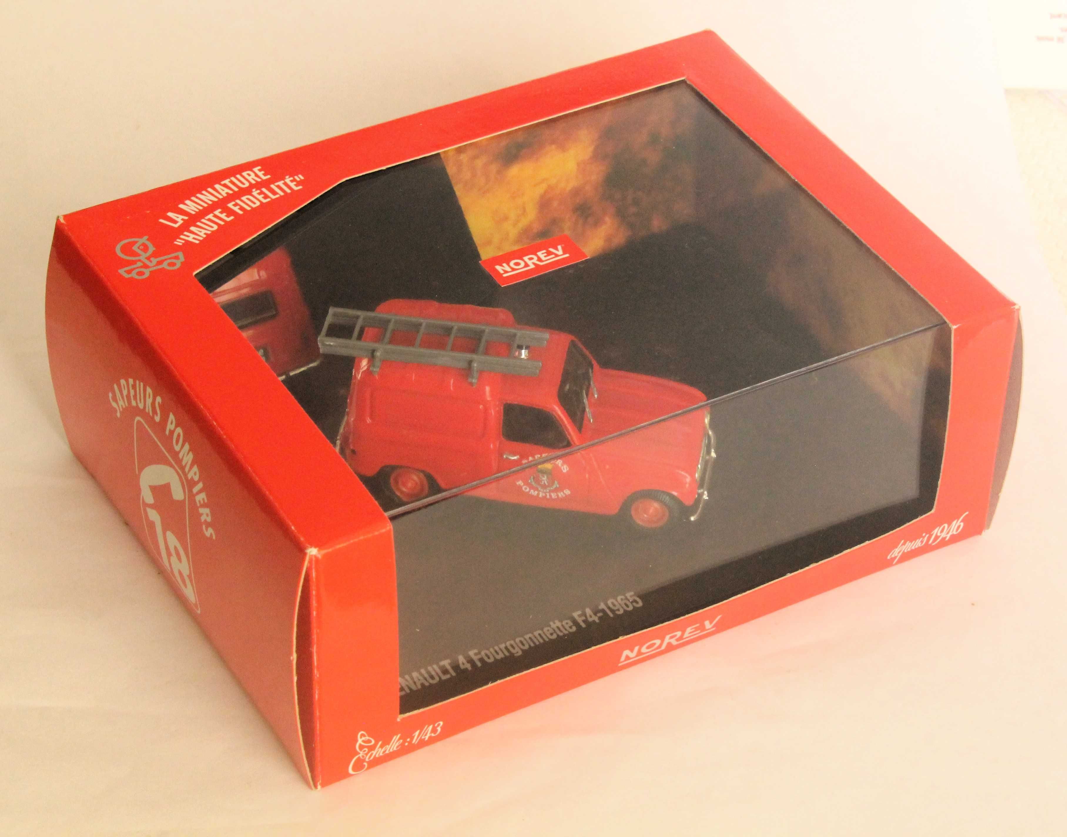 Renault 4 f4 Bombeiros 1965 Norev 1/43 c/ caixa