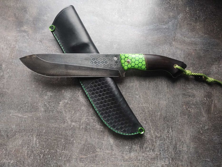 Nóż ZZ Custom Knives Obozowiec Duży Honeycomb Stabilizowany, NCV1