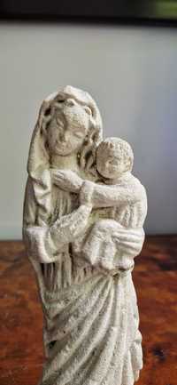 Stara rzezba piaskowiec Matka Boska Maryja Jezus antyk dewocjonalia