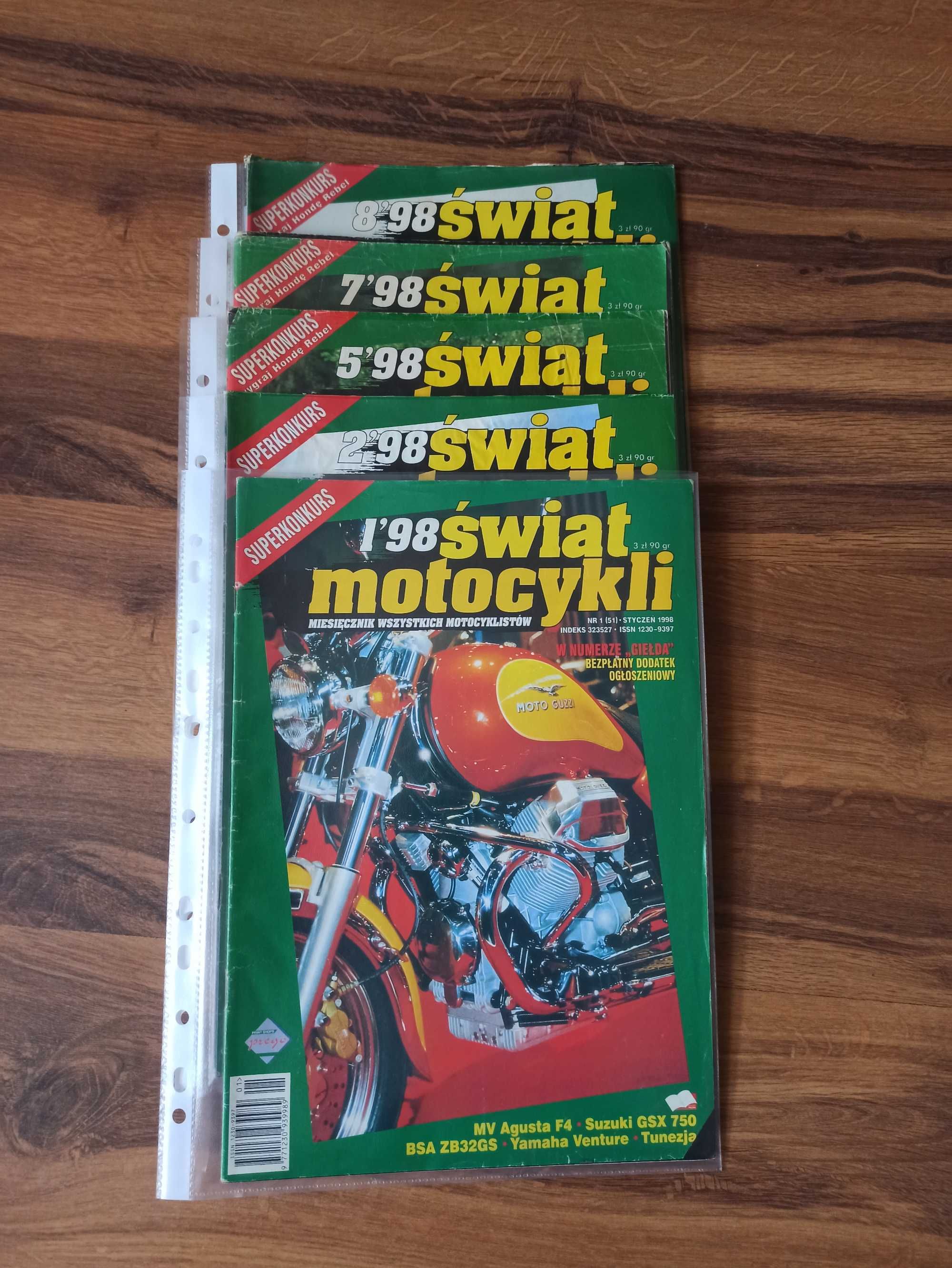 świat motocykli 1998 niekompletny rocznik