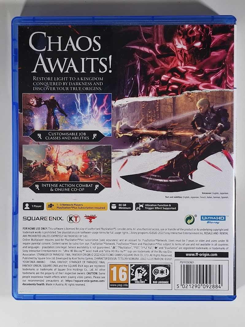 Stranger of Paradise Final Fantasy Origin / PS5 / Sprzedaż Gier / WWA