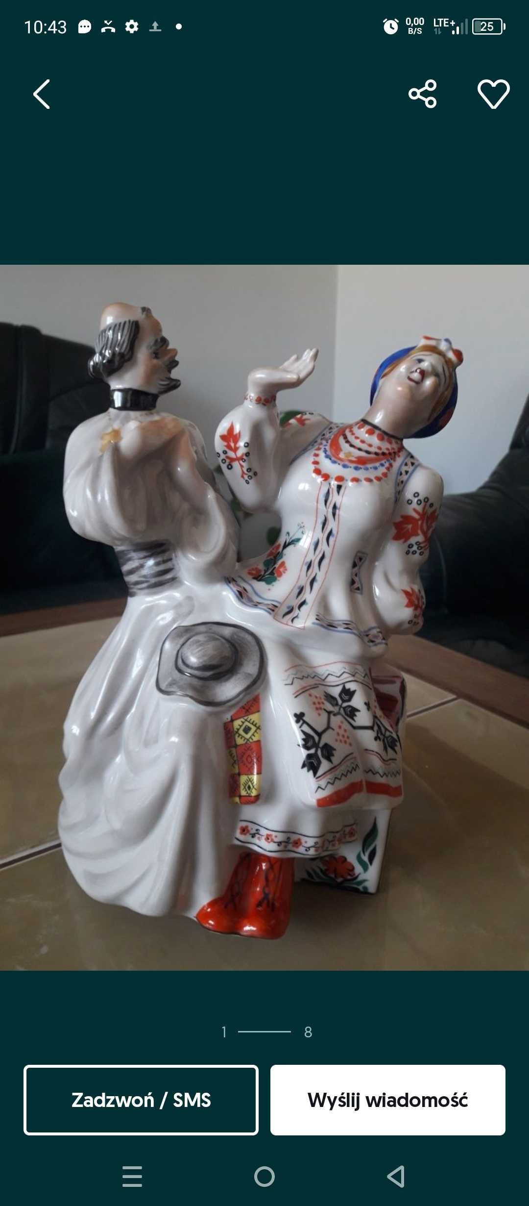 Figurka porcelanowa Socha i czort